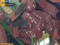 洛杉矶港大型集装箱船货柜坠海，曾挂靠深圳盐田港