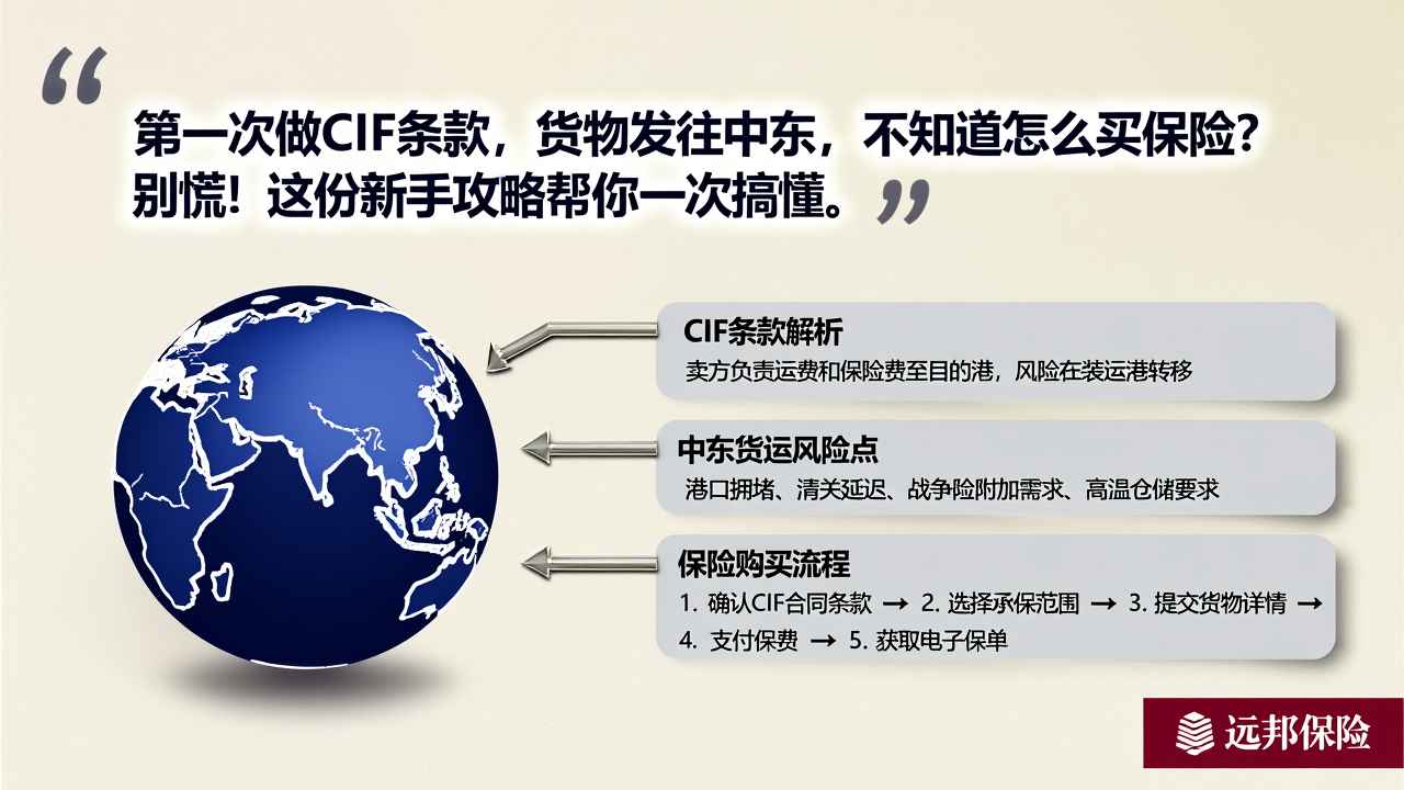 CIF新手必看：中东海运保险购买攻略（含防坑指南）
