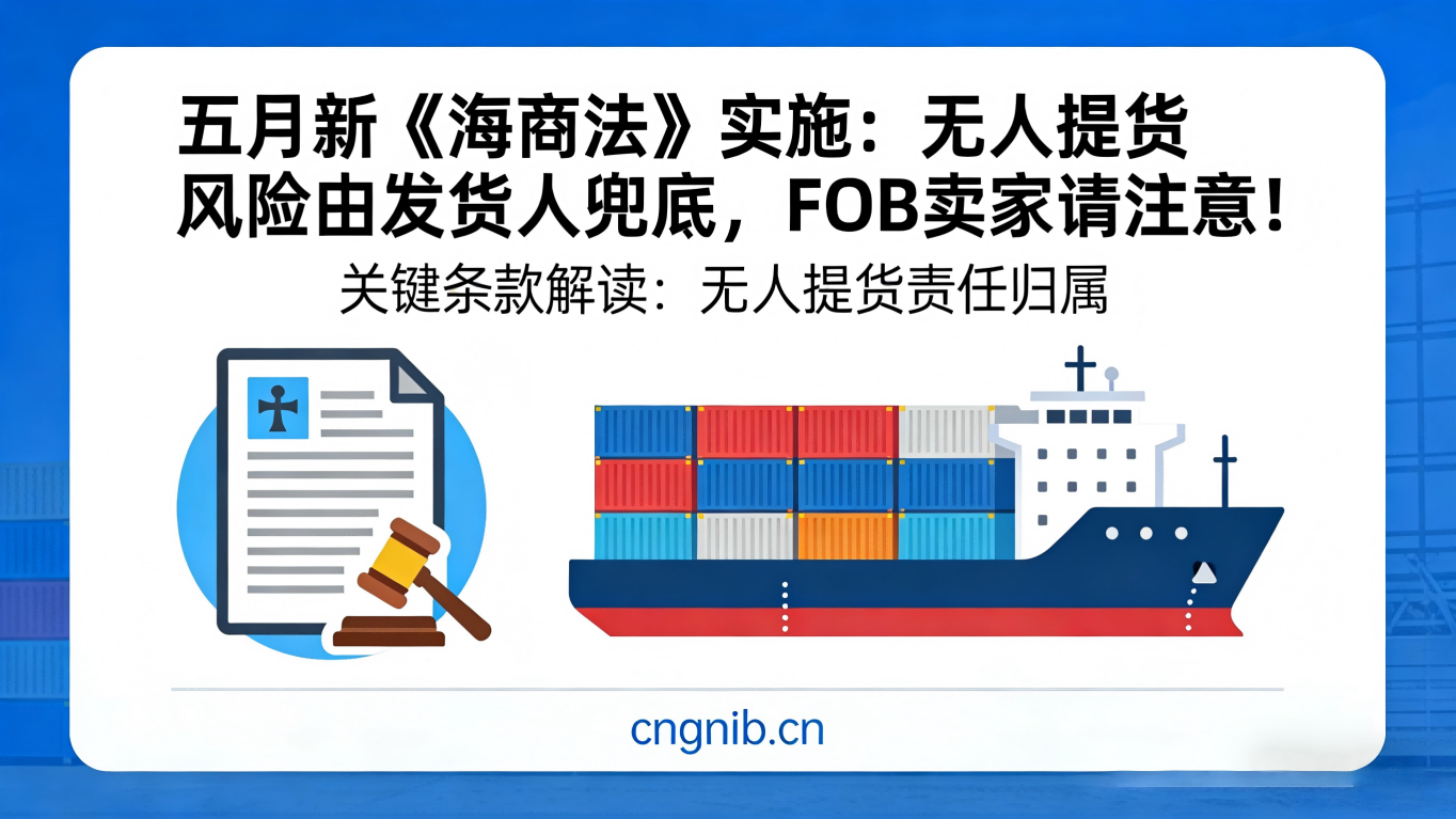 五月新《海商法》实施：无人提货弃货风险由发货人兜底，FOB卖家请注意！