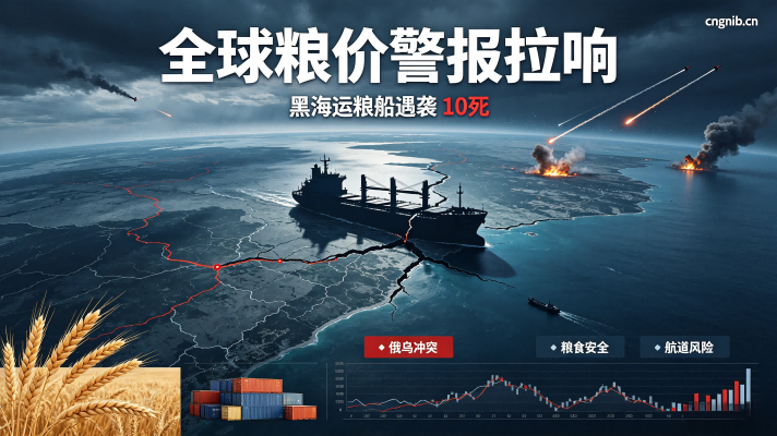 俄乌冲突升级以来伤亡最惨重的单次针对民用船只的袭击事件。导弹击中运粮船致10死，黑海粮道告急，全球粮价应声上涨