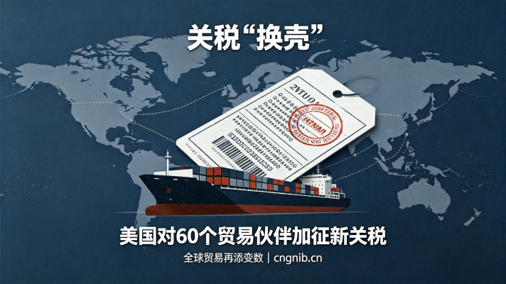 关税“换壳”美国新关税正式生效：美国对60个贸易伙伴加征新关税，全球贸易再添变数，99.4%进口受影响！中国、欧盟、日韩无一幸免