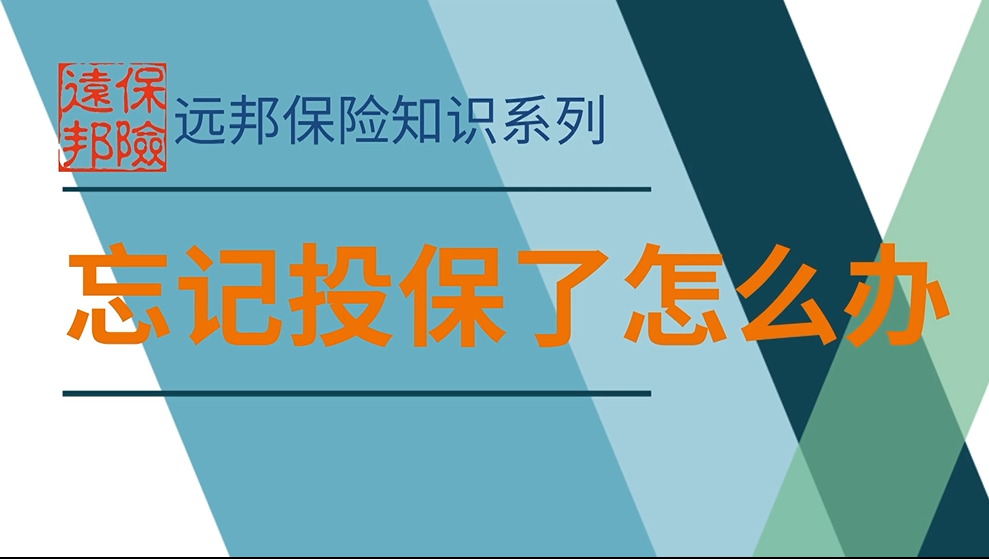 忘记投保了怎么办